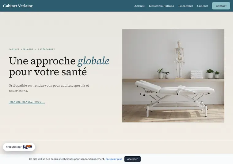 Aperçu du site — Cabinet Verlaine — Ostéopathie