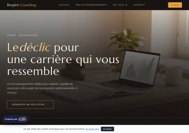 Aperçu du site — Respire Coaching