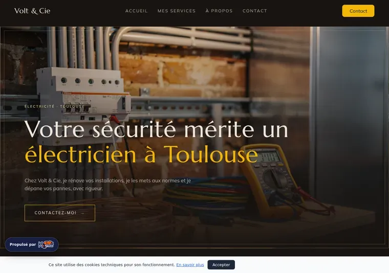 Aperçu du site — Volt & Cie